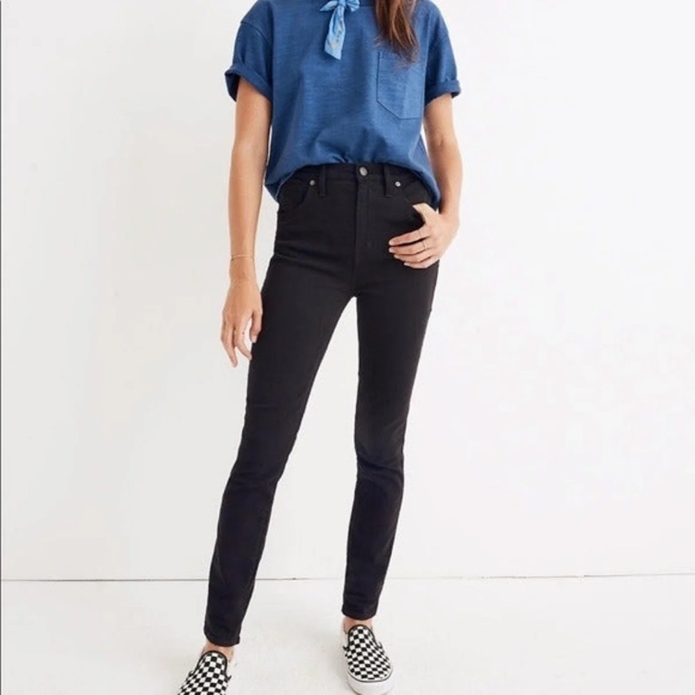 NWT Madewell 10" High-Rise Skinny Jeans Black 24
